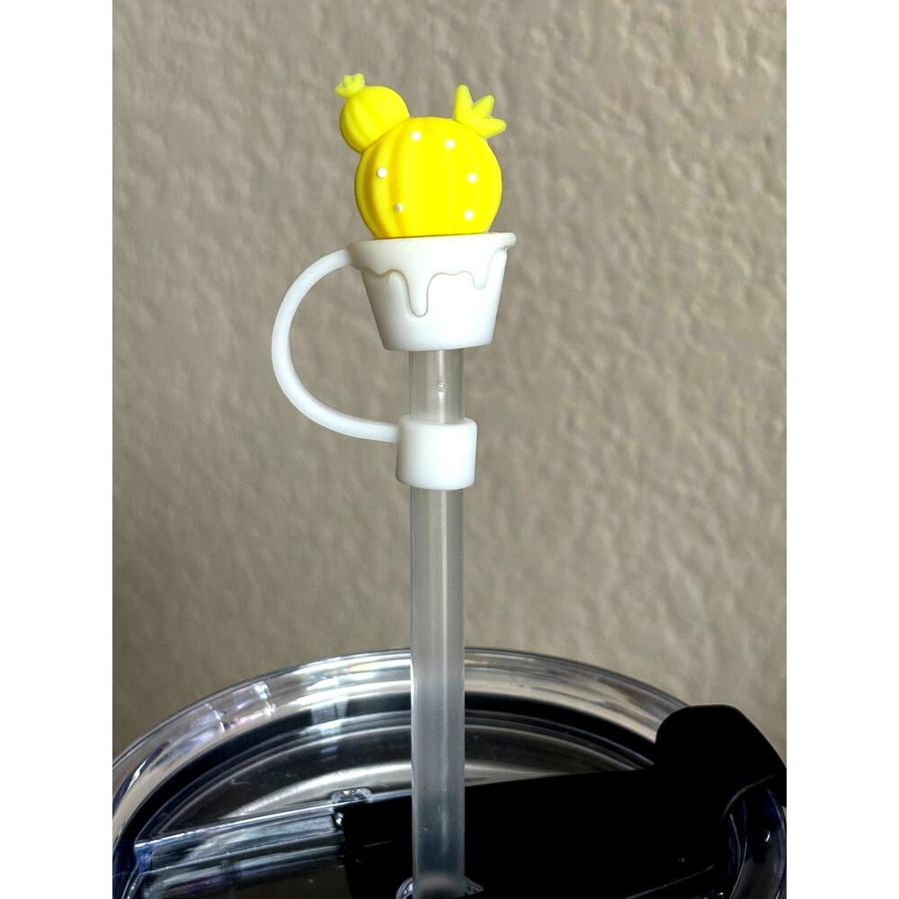 Cactus 3D6- Straw Topper- Qty 1- Fits Starbucks/Stanley Cup Straws